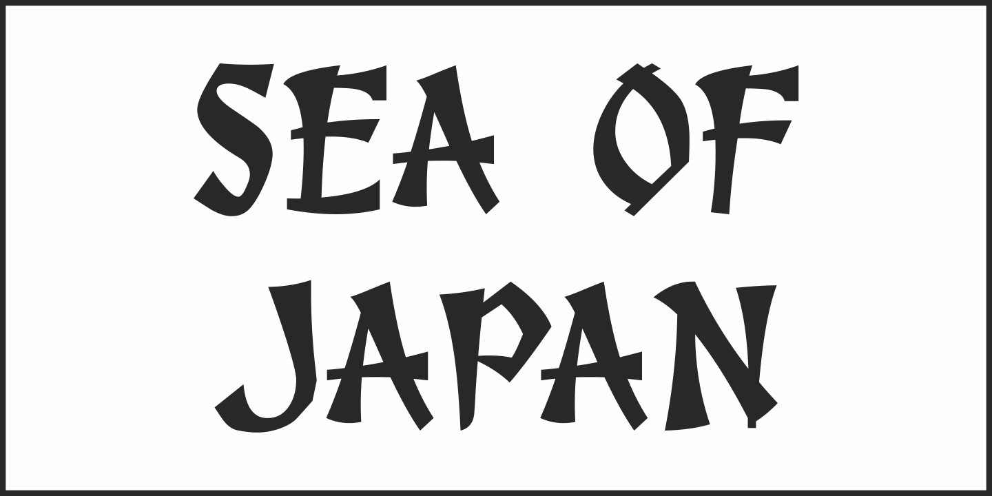 Пример шрифта Sea of Japan JNL #5